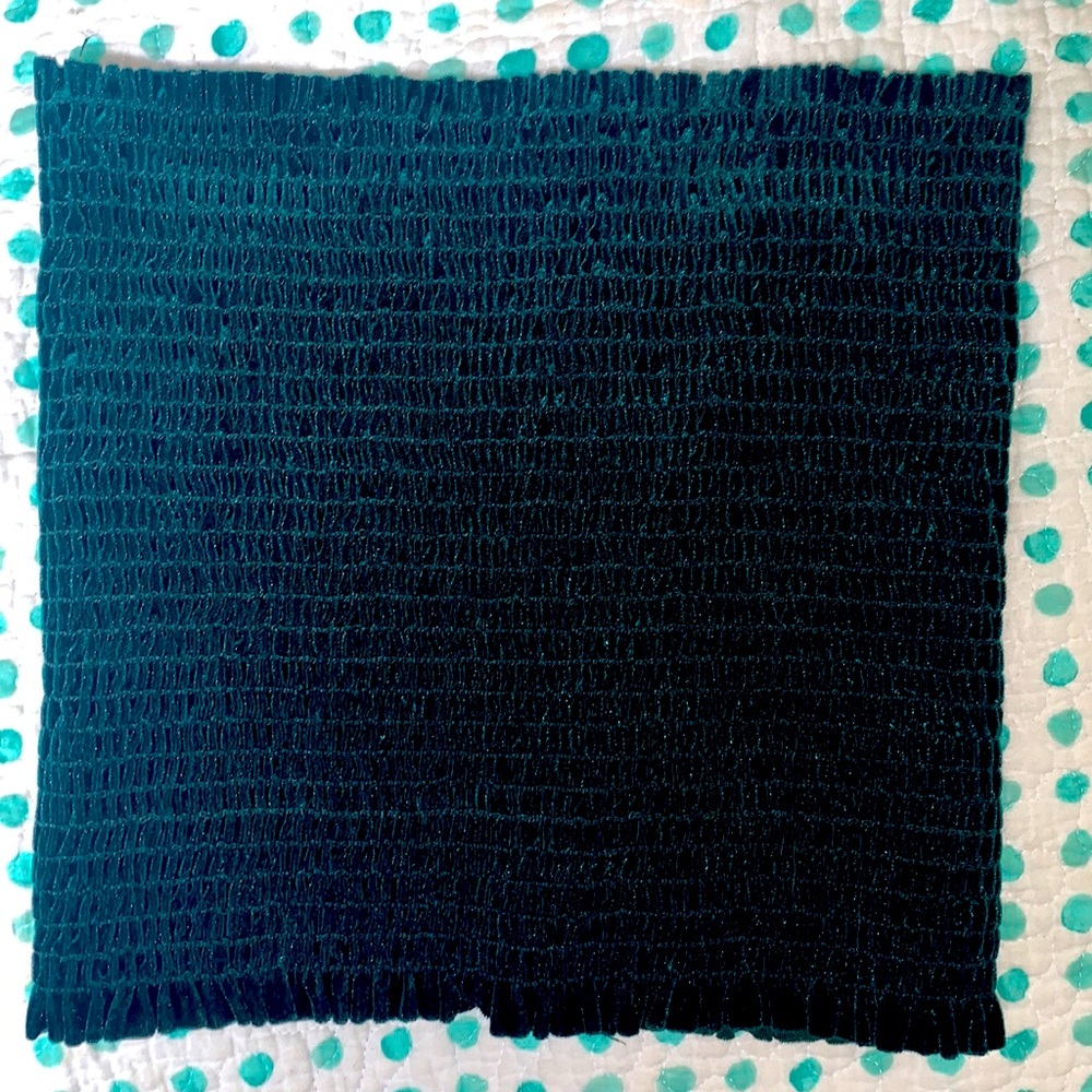 Dark green velvet tube top